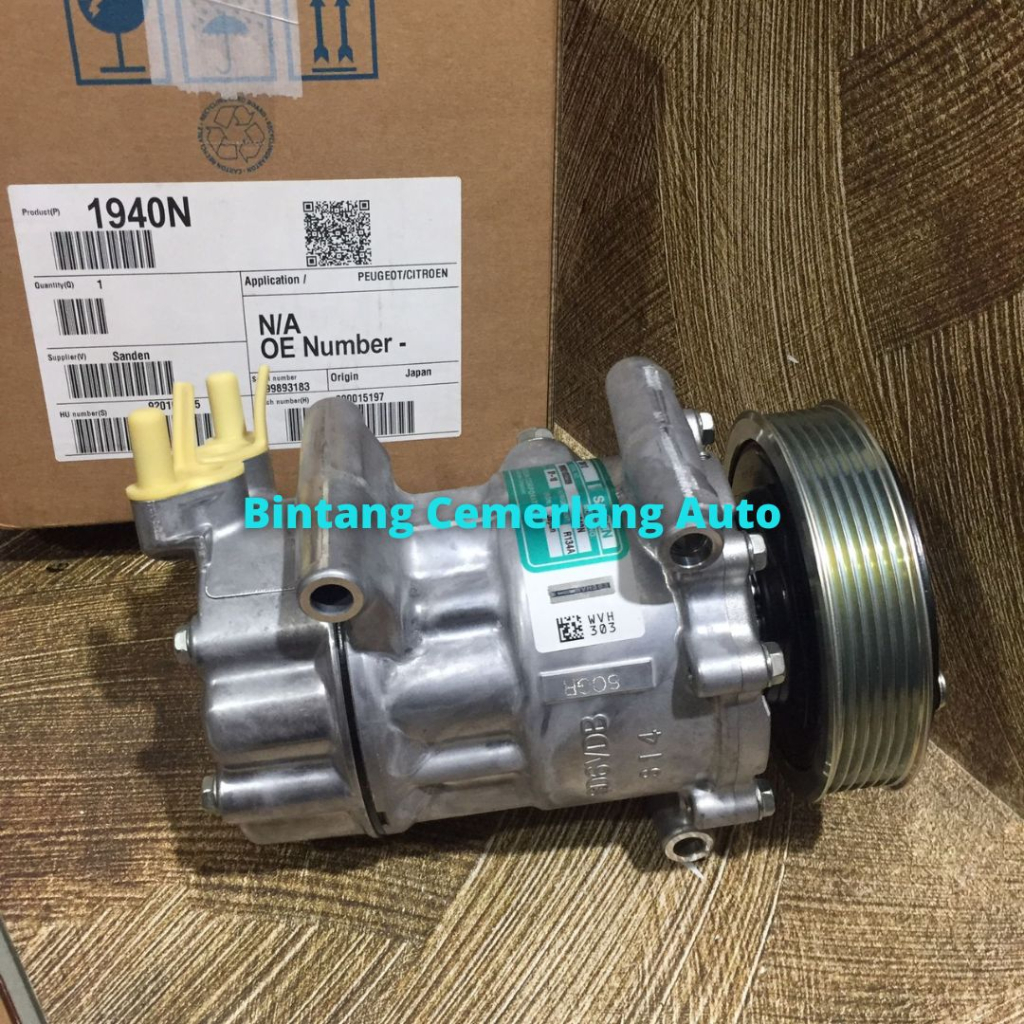 COMPRESSOR KOMPRESOR AC Mobil Mini Cooper 206 307 Kaki 3 ORIGINAL SANDEN