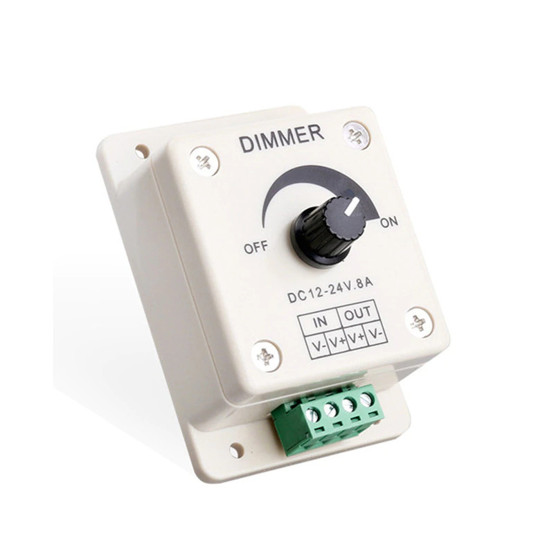 Dimmer Lampu LED Brightness Controller 12-24V 8A 9cm - GC03 - White