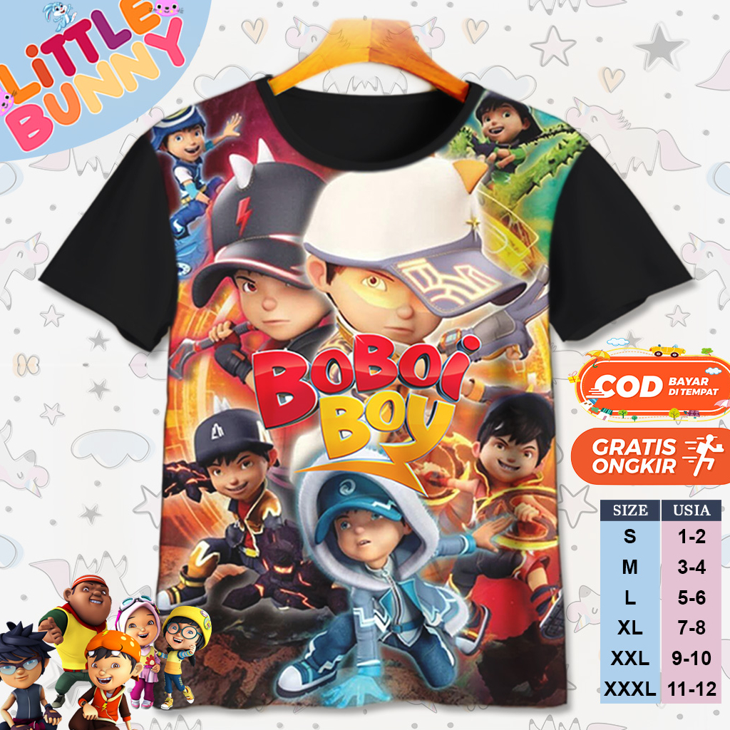 KAOS ATASAN ANAK LAKI LAKI PEREMPUAN BOBOIBOY GREAT WAY BOBOIBOY GALAXY BAJU KAOS ANAK BOBOIBOY