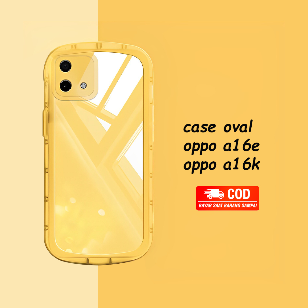Softcase Oppo A16K Oppo A16E Silikon Transparan Warna Warni Macaron - Pelindung Belakang Handphone C