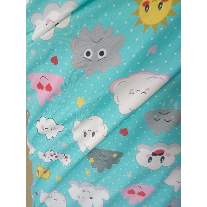 HARGA GROSIR - Bahan Kain Sprei Disperse Piyama Motif Karakter Kartun Katun Microtex Meteran