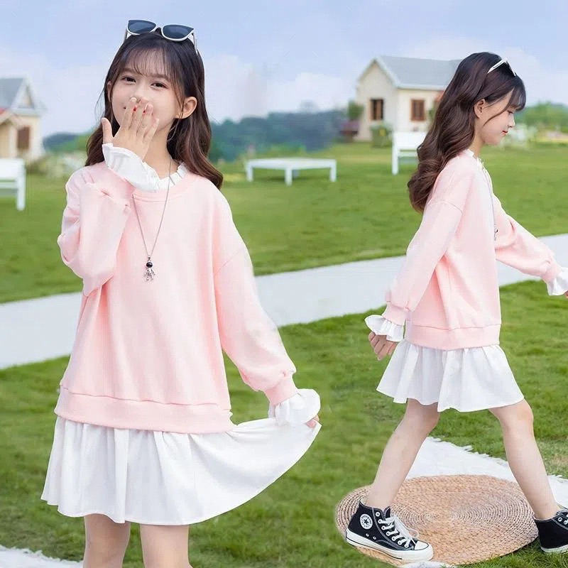 Dress Anak import warna pink