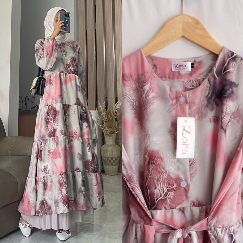 LEONI dress by ZALFA OUTFIT / dress bunga