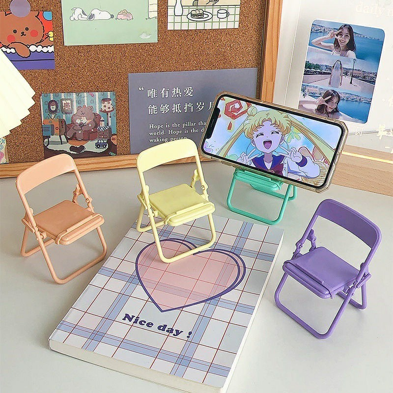 Stand Holder Dudukan HP Model Kursi Lipat Macaron Folding Chair