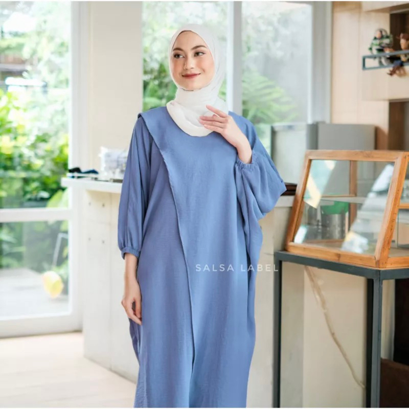 MECCA LONG TUNIK SEMI KAFTAN CRINKLE AIRFLOW - Cirebon Cloth