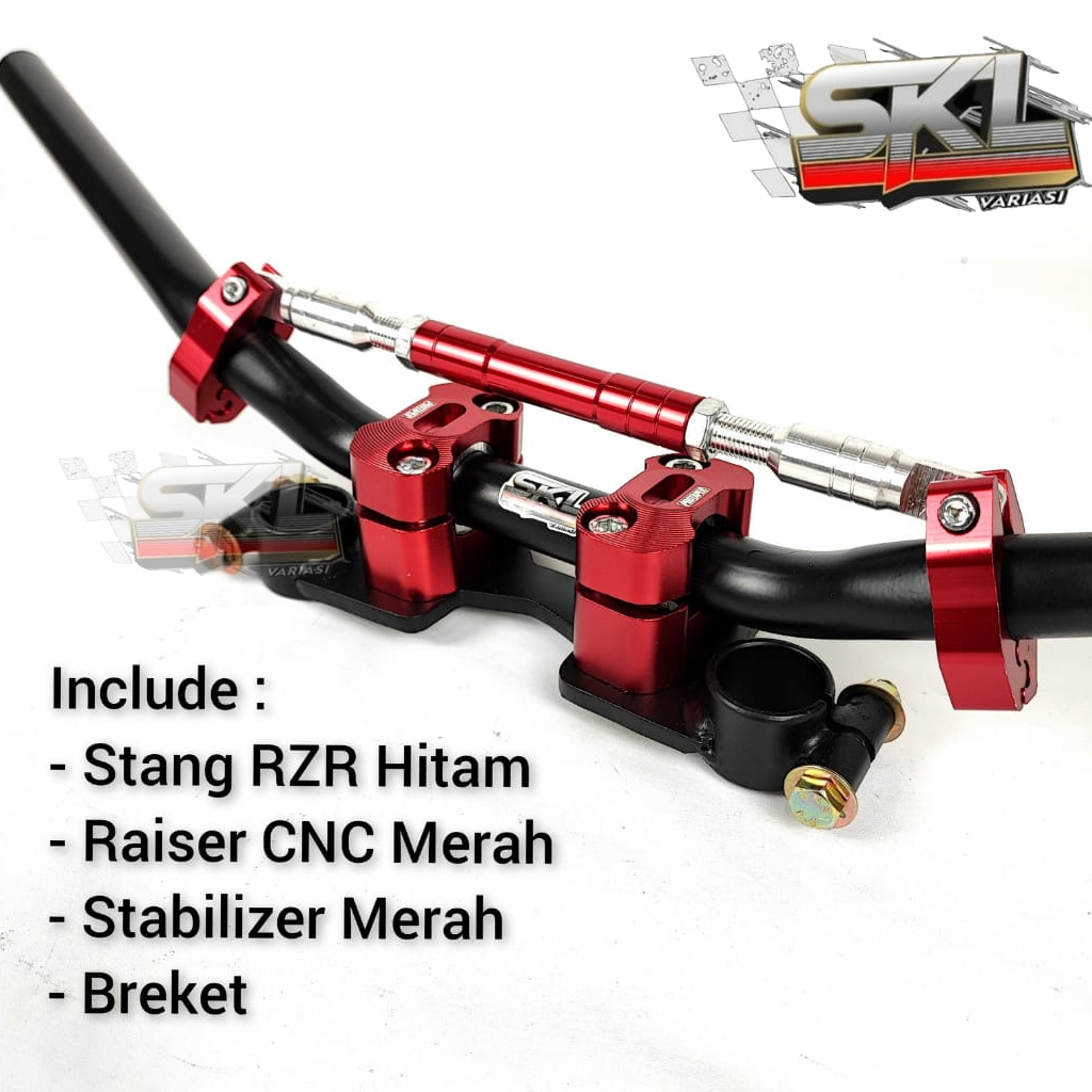 Stang Rzr Sonic dan Satria Fu plus Dudukan Stang Sonic Satria Fu Raiser plus Stabilizer Stang Rzr Satria Fu Sonic Road Race Balap harian touring