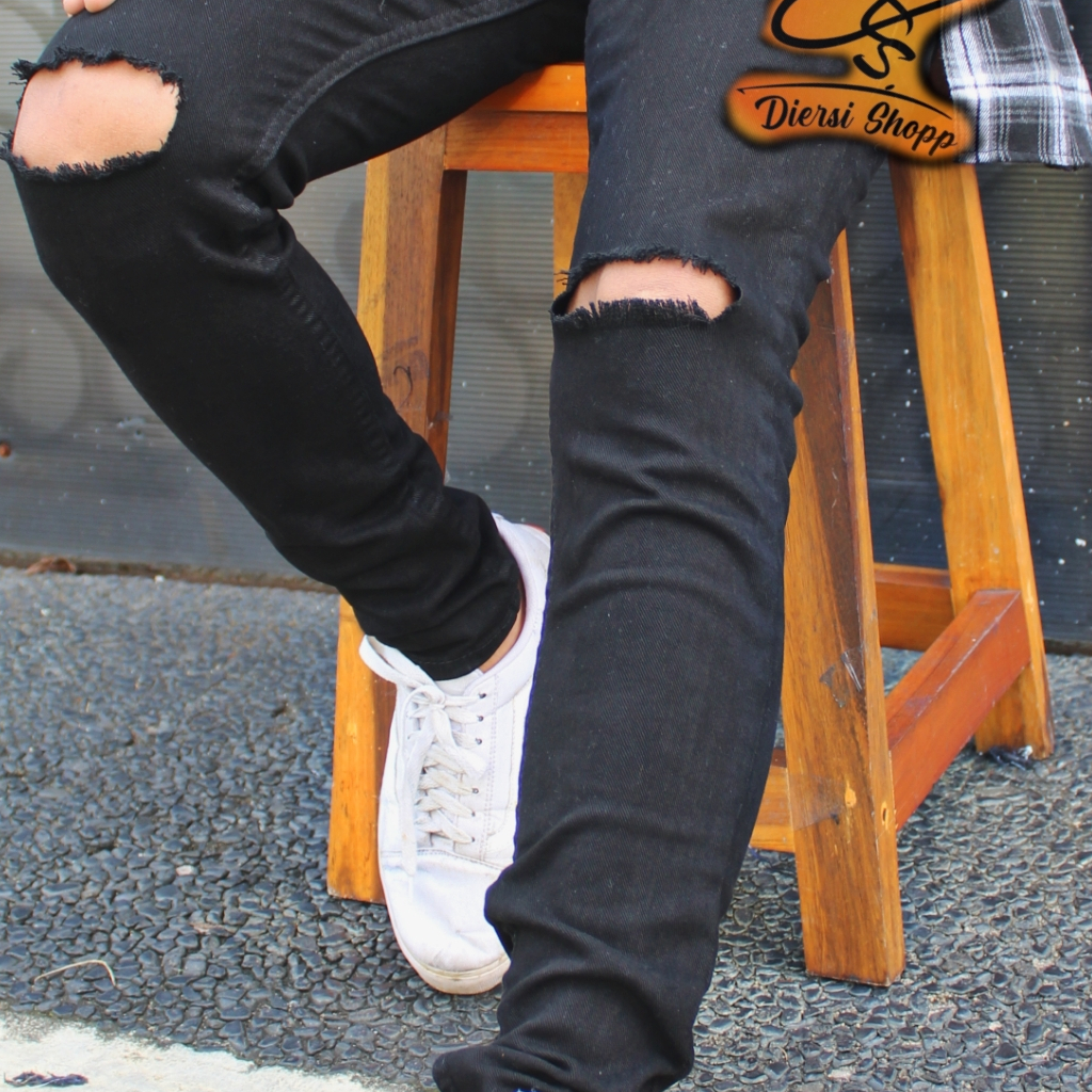 CELANA JEANS PANJANG PRIA /CELANA SOBEK PRIA/CELANA PANJANG PRIA MODEL SKINNY / CELANA SOBEK PRIA TERBARU 2021