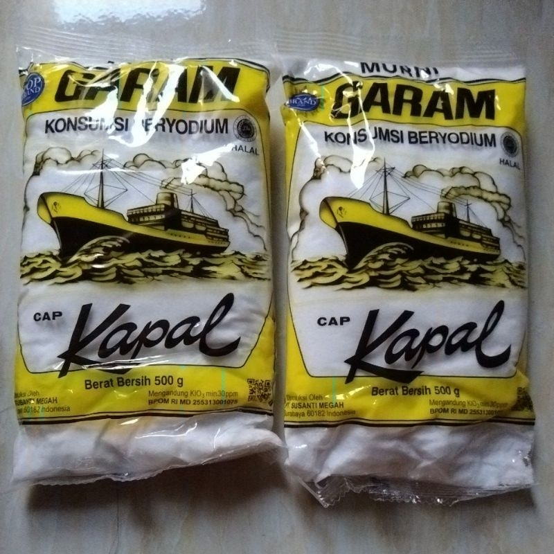 

Garam kapal 250gr isi 2sachet