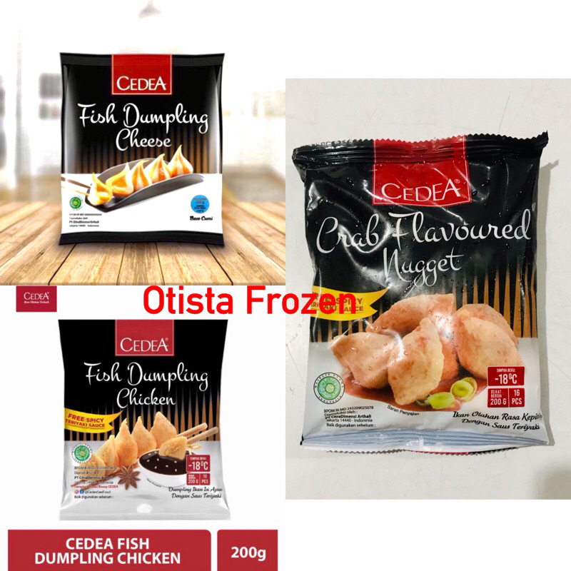 

CEDEA DUMPLING CHEESE 200 GR / DUMPLING CHICKEN 200 GR / CRAB NUGGET 200 GR