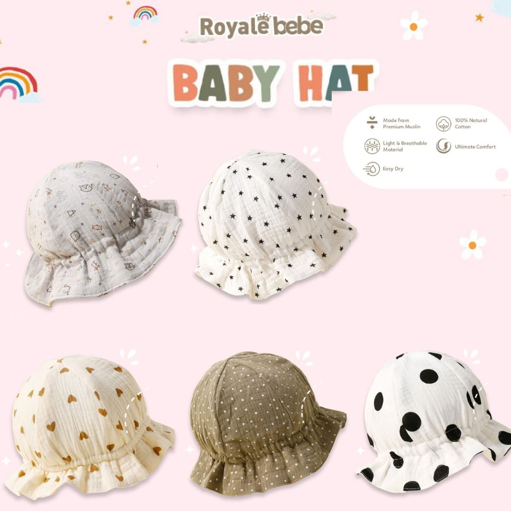 Royale Bebe Baby Hat - 1 Pcs (MOTIF RANDOM)