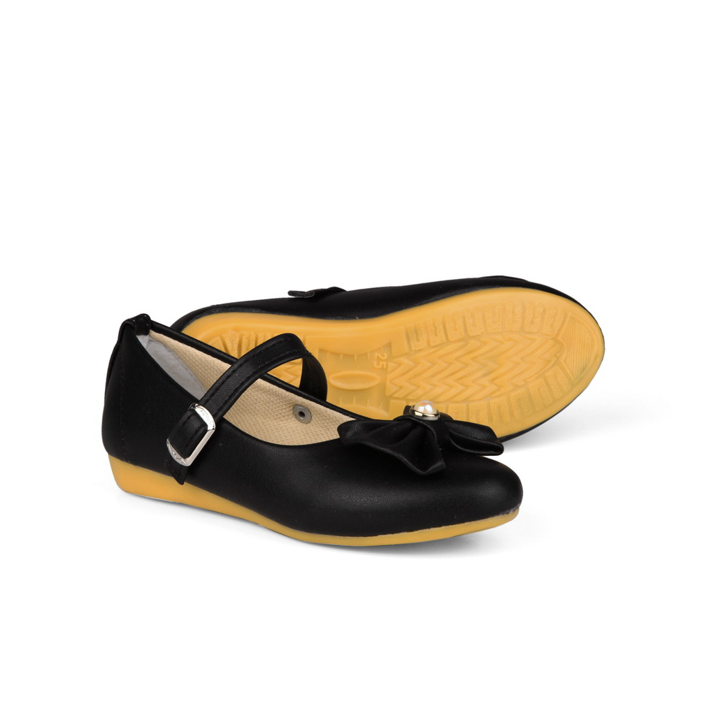 Sepatu Anak Perempuan Usia 1 Sampai 2 Tahun Model Flat Shoes Lucu Termuarh WMP HITAM