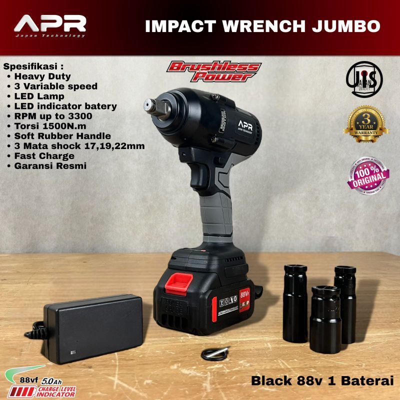 Cod Impact wrench APR JAPAN JUMBO 88V BLACK EDITION 1500NM original