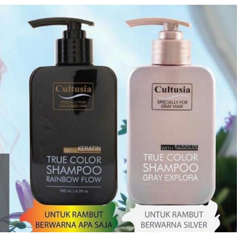 Cultusia True Color Shampo With Keratin Grey Explora/Rainbow Flow 180ml