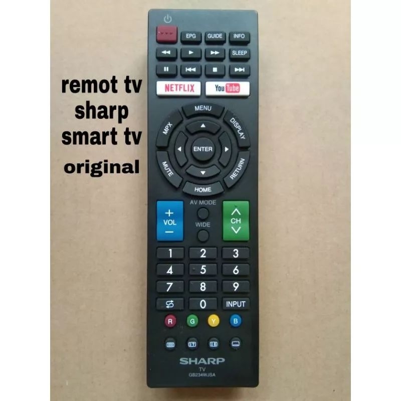 remote tv sharp aquos asli original
