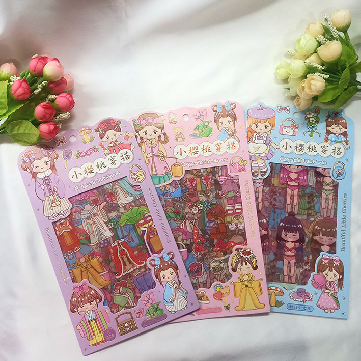 

Sticker Karakter Lucu Bisa Ganti Baju - Sticker Anti Air isi 8 Lembar