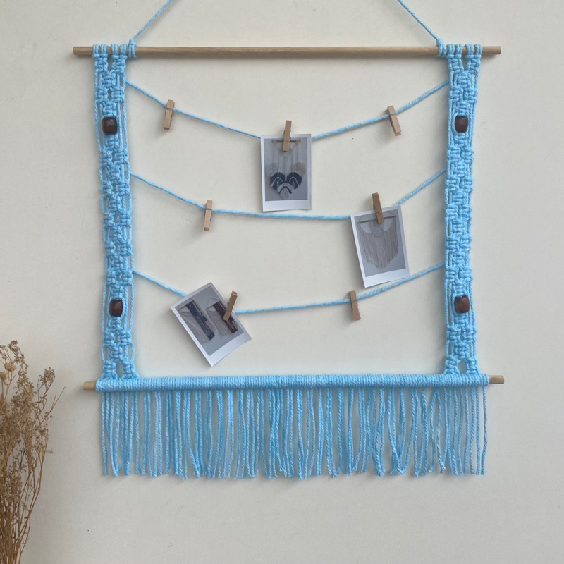 Macrame gantungan foto polaroid