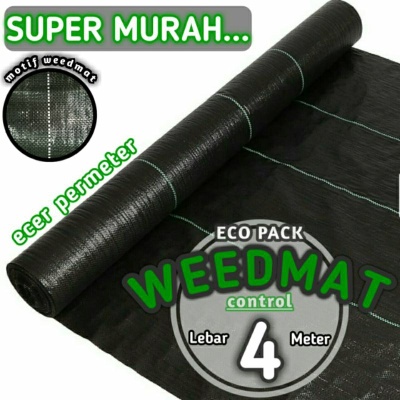 Weedmat Lebar 4 meter / weedmat control green house / terpal mulsa green house