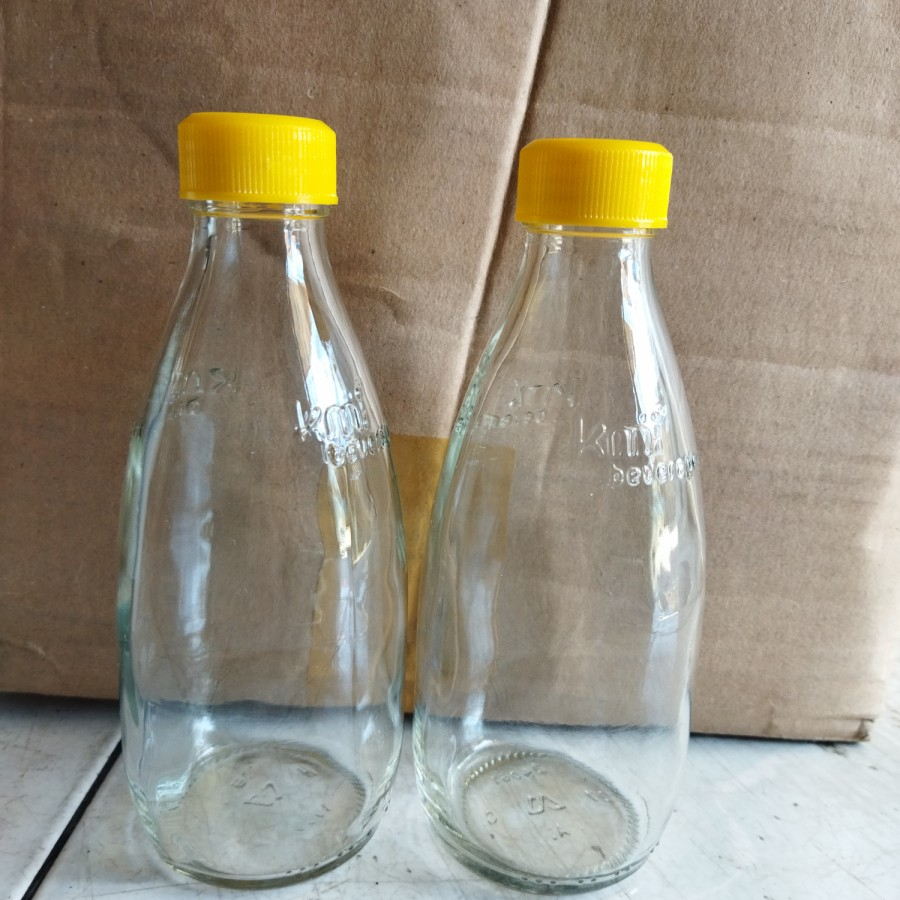 BOTOL KACA 250ML - Kuning, Standar. TERMURAH TOPUP SALDO/PULSA REGULER TRANSFER Telkomsel Indosat 50