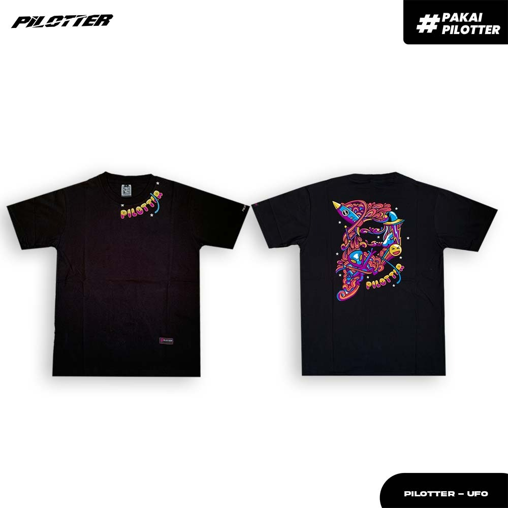 KAOS PILOTTER UFO ORIGINAL FREE STICKER KAOS PILOTTER UFO COWOK CEWEK KAOS PILOTTER HEREX RACING ORI