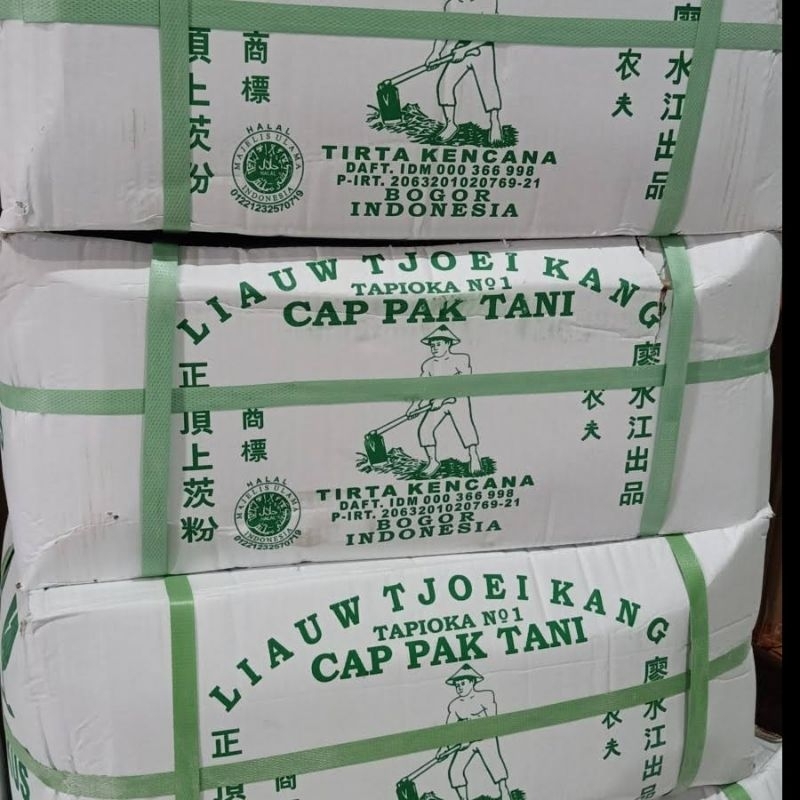 

(CARGO) Tepung Tapioka Cap Pak Tani "Liauw Tjoei Kang" - Tirta Kencana 25 kg (karton) KHUSUS CARGO