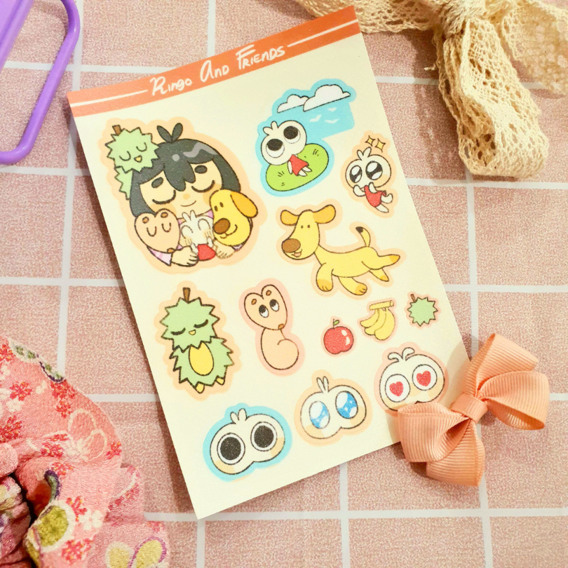 

Ringo and Friends A6 Sticker Sheet