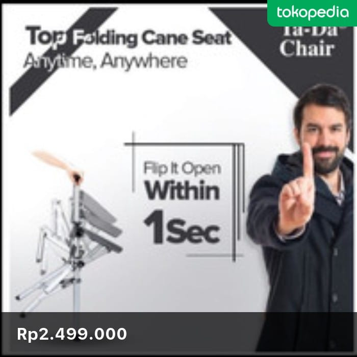 TaDa®Chair Tongkat Jalan Duduk Exclusive Tongkat Duduk Sholat Travel Tongkat Multifungsi Exclusive