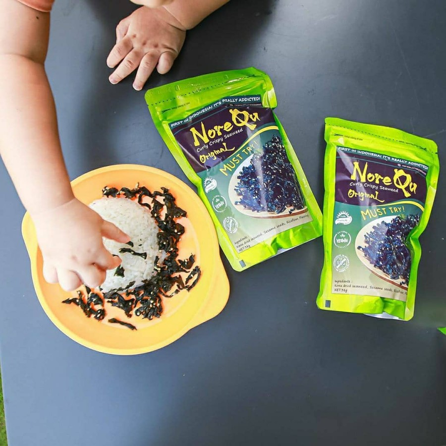 

Ay00! NOREQU Crispy Seaweed Original, Rumput Laut Krispy Siap Makan, Camilan Sehat Non MSG - 40Gr