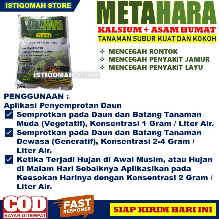 Pupuk Kalsium + Asam Humat METAHARA 1 KG Pupuk Cabe Anti Rontok Bunga dan Buah Tanaman Cabe Cabai yang Bagus dan Manjur, Pupuk Kalsium Bubuk Mencegah Rontok, Penyakit Jamur dan Penyakit Layu Pada Daun Tanaman Cabe Terbaik 100% MANJUR