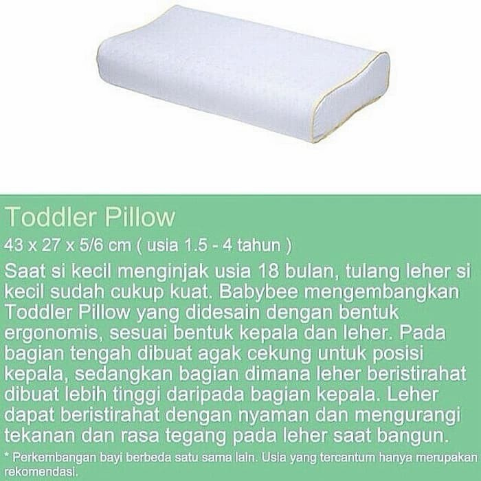 BABYBEE Toddler Pillow Bantal Kesehatan Anak Latex Organik Baby Bee