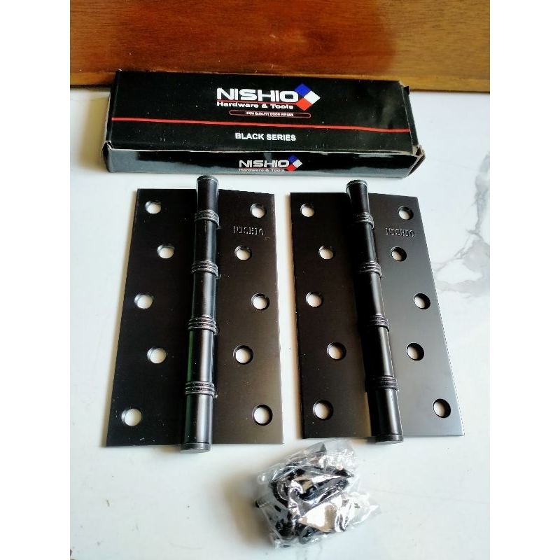 engsel pintu hitam tebal 5 inchi sepasang engsel pintu panel tebal hitam 5&quot;