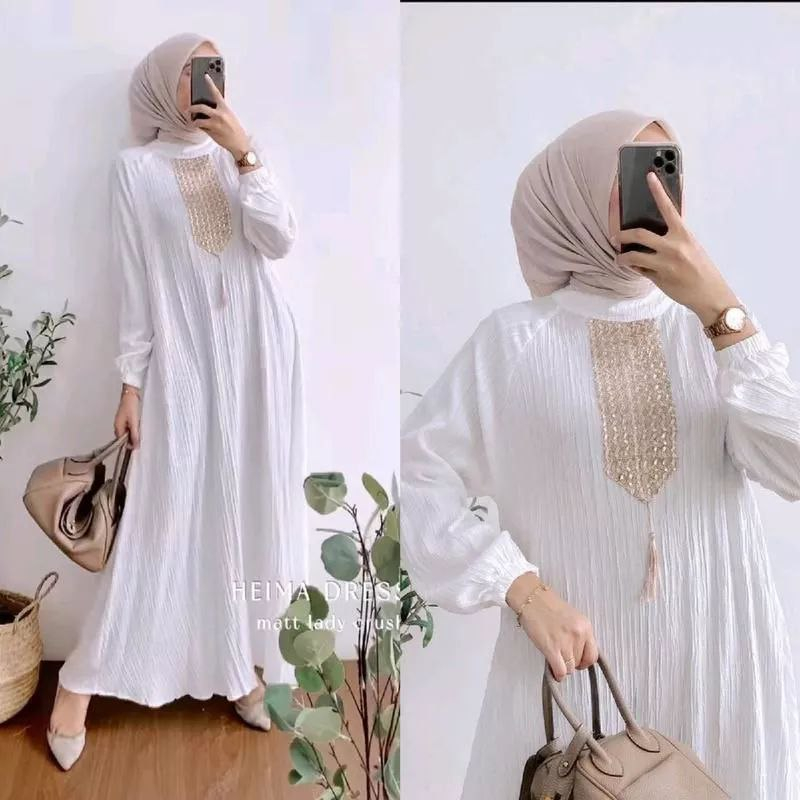 HEIMA DRESS GAMIS RENDA POLO LINEN