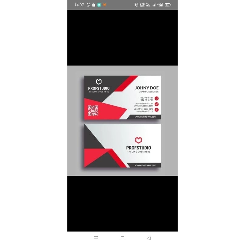 

KARTU NAMA STANDART / 1 SISI