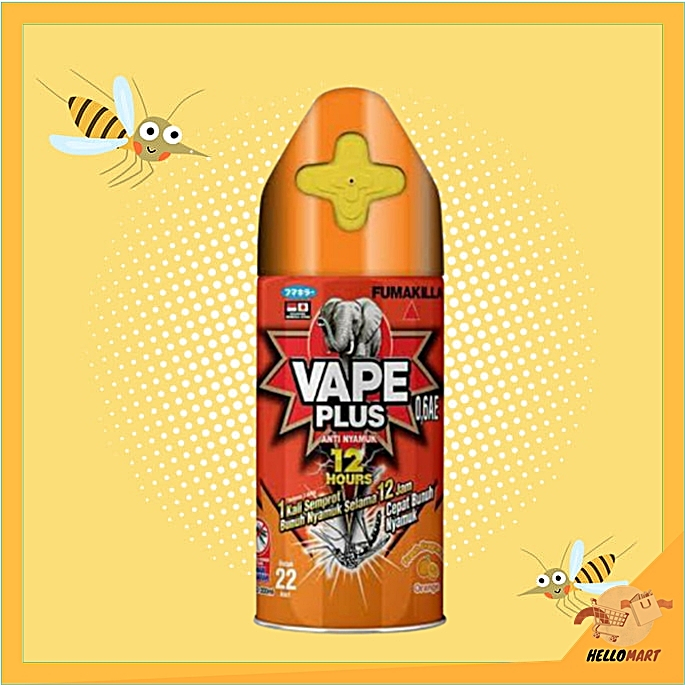 ORIGINAL Vape Aerosol Plus 200ml / Vape Anti Nyamuk Spray / HELLOMARTID