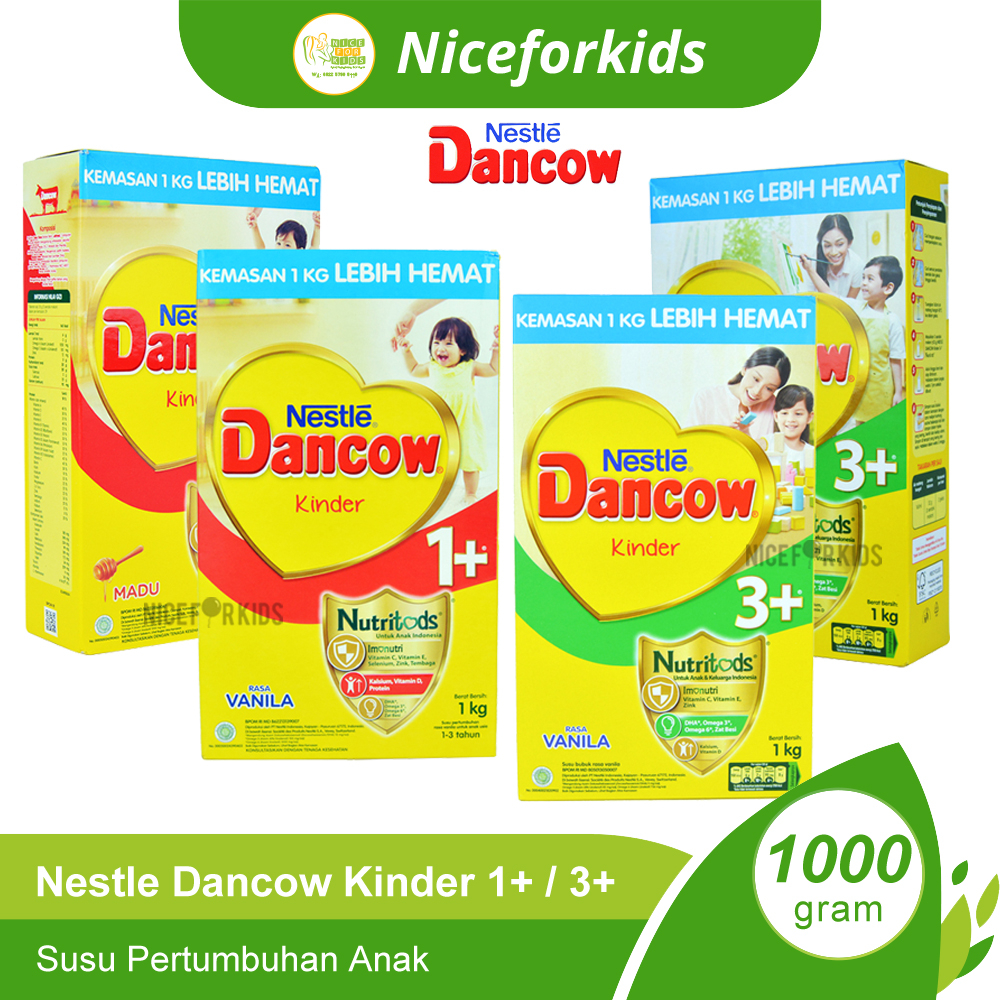 Dancow Susu Pertumbuhan Anak Kemasan 1000gr Usia 1+ / 3+ Susu Formula Anak