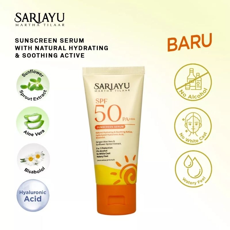 SARIAYU SUNSCREEN SERUM SPF 50 PA+++ 30GR