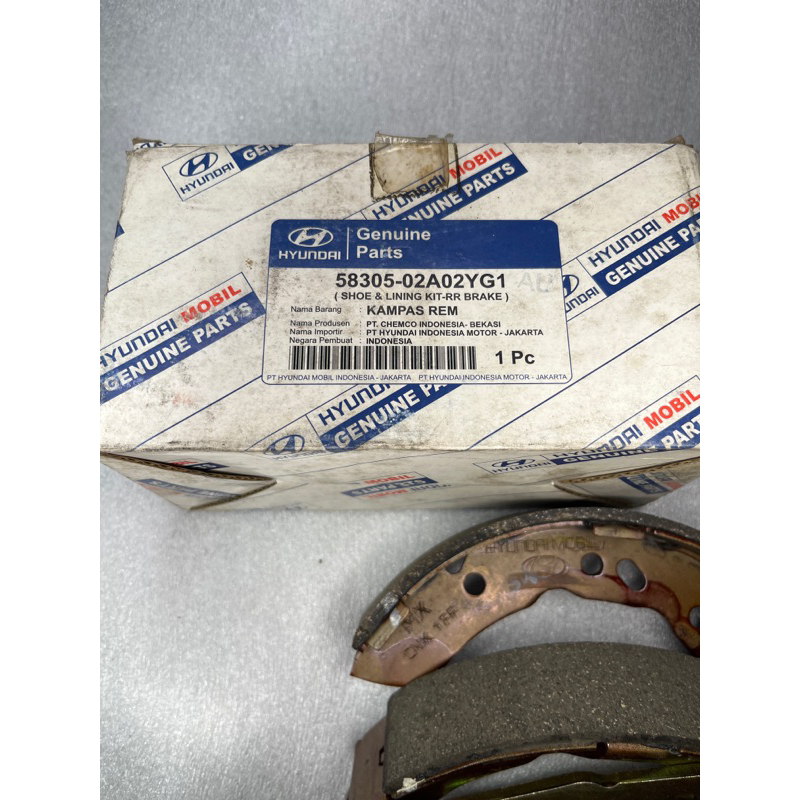 Kampas rem belakang hyundai atoz Visto Brakeshoe Genuine parts