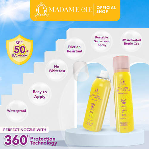 Madame Gie Protect Me Spray Sunscreen Mist SPF 50+PA+++ 50ml dan 100ml