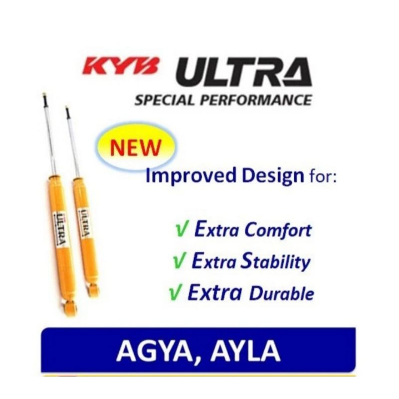 Shockbreaker Belakang Ultra Gas Agya/Ayla Original KYB