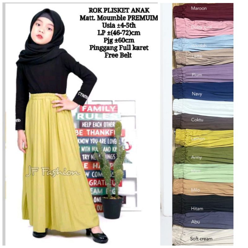 Rok Plisket HYGET PREMIUM anak ±4-6th //JF257