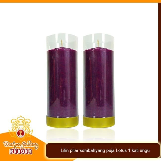 Lilin/Candle Pilar Puja Sembahyang Lotus 1 Kati Ungu