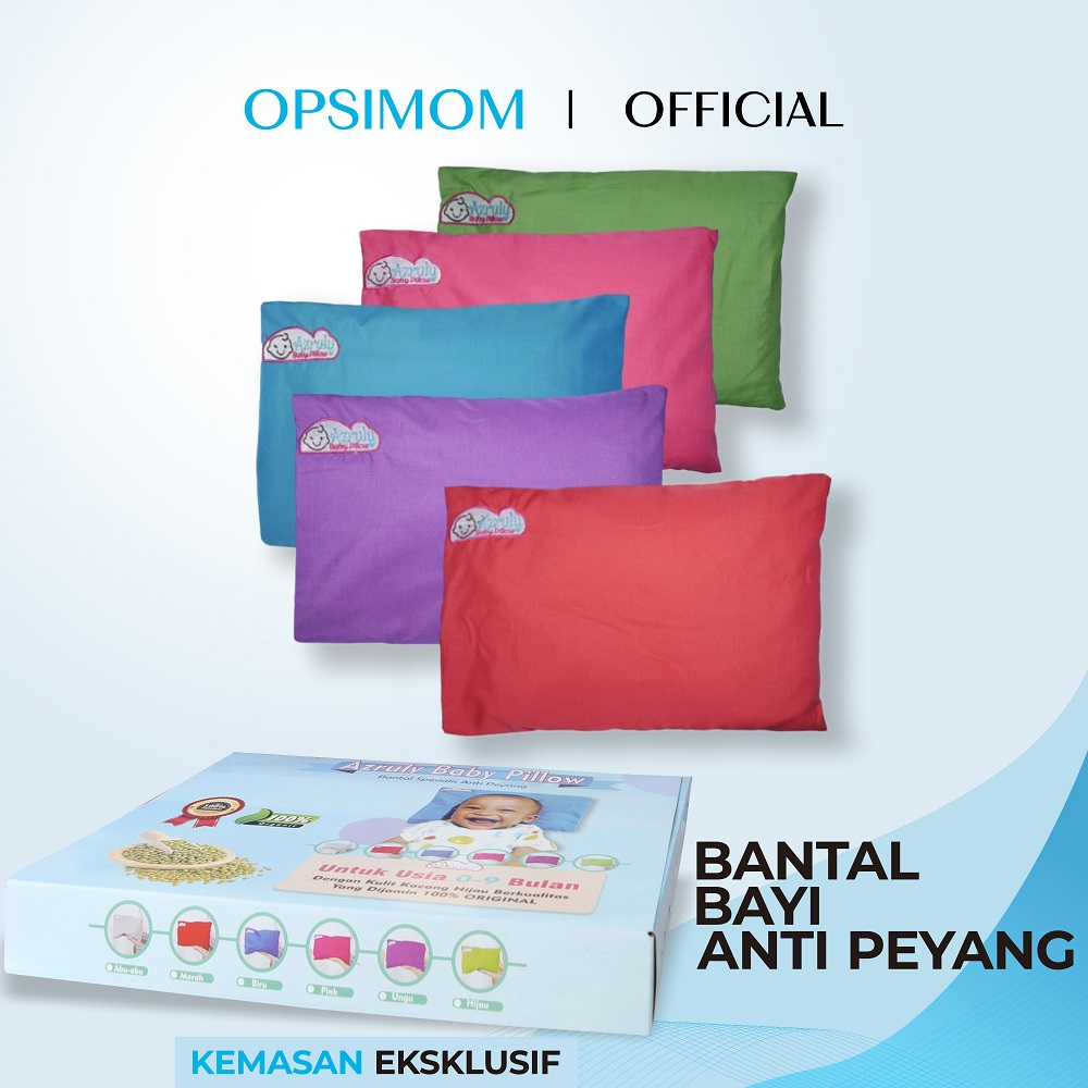 AZRULY BABY PILLOW + ZLIMOM | Bantal Bayi Anti Peyang | OPSIMOM