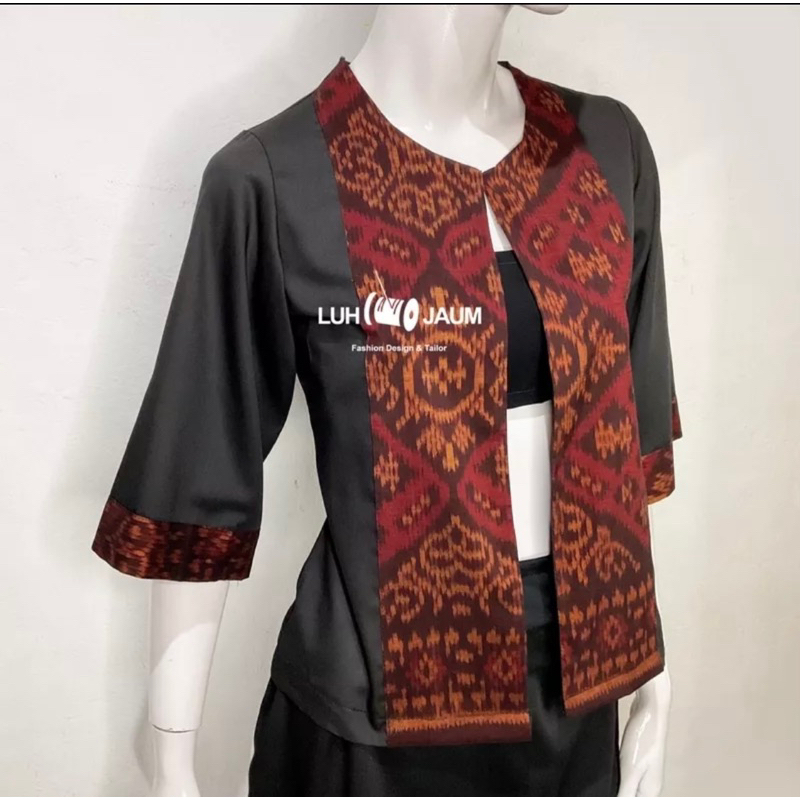 Atasan Blezer Endek Kombinasi/Atasan Batik Modern/Atasan Butik