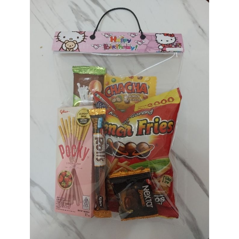 

10pcs plastik snack ulang tahun | bingkisan ultah ukuran 20x30