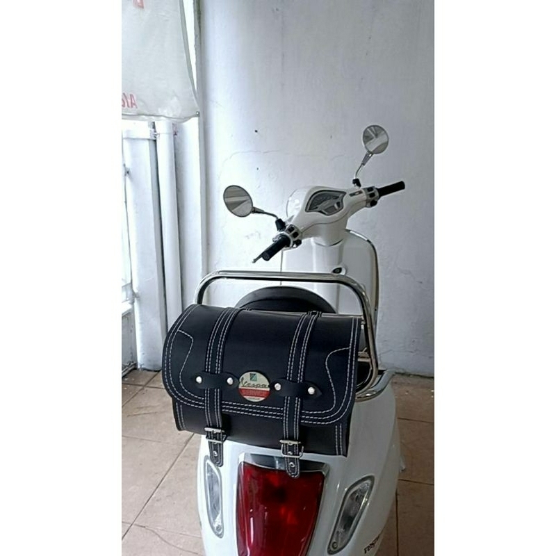 Side bag backrack Vespa.Tas untuk sandaran belakang Vespa primavera.Sprint.Lx S