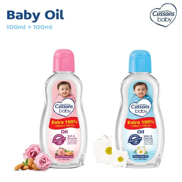 Cussons Baby Oil 100ml + 100ml ORIGINAL-BPOM