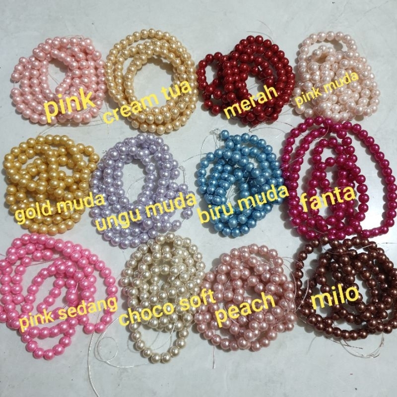 Mutiara Berat Ukuran 8mm Per renteng+-112 butir
