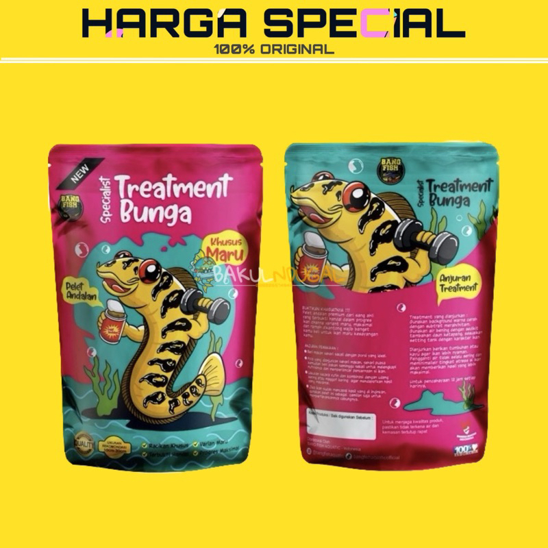 PELET ANDALAN BANG FISH x FAJAR ARIEF 60gram UNTUK PROGRES BUNGA CHANNA MARU BANG FISH AQUATIC CHANN