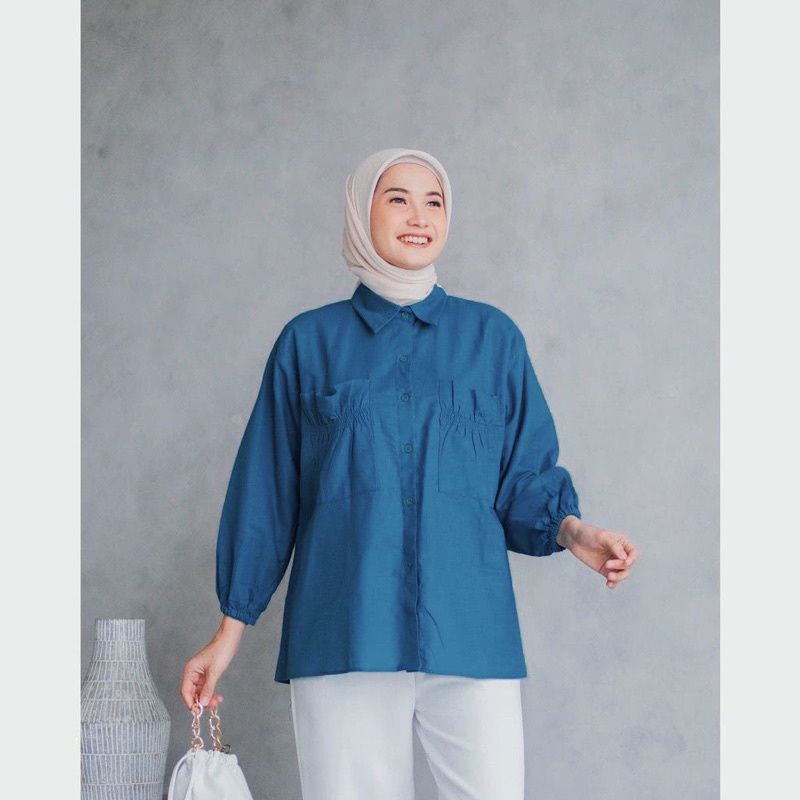 CANTIKA BLOUSE - KEMEJA WANITA CATTON LINEN