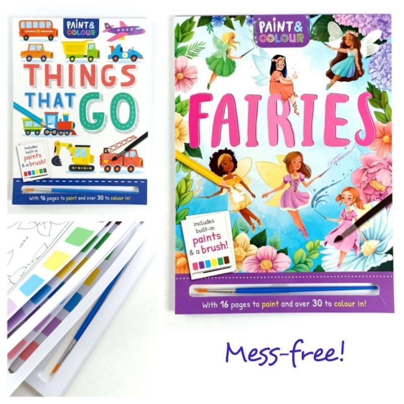 

Paint & Colour - Fairies / Things That Go BUKU AKTIVITAS ANAK MEWARNAI COLOURING CAT AIR