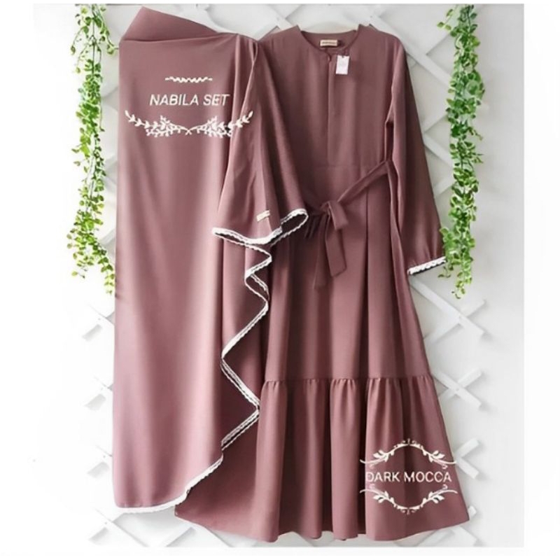 GAMIS NABILA SET HIJAB SYAR’I